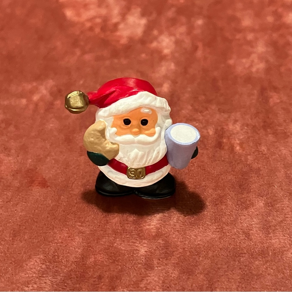 Vintage Hallmark Merry Miniatures Milk and Cookies Santa Figurine